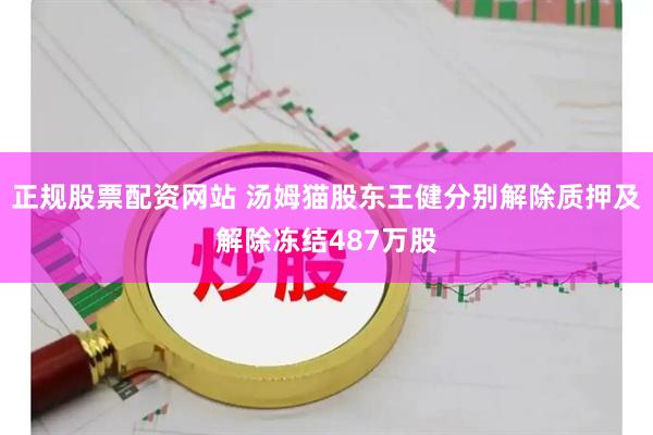 正规股票配资网站 汤姆猫股东王健分别解除质押及解除冻结487万股